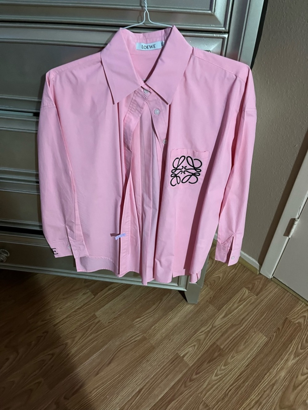 Loewe Pastel Pink Logo Pocket Shirt
